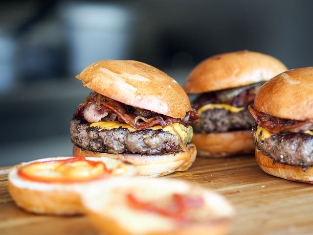 Fat Boys burgers fresh off the grill